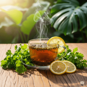Freshly brewed Costa Rican tea for weight loss with natural ingredients