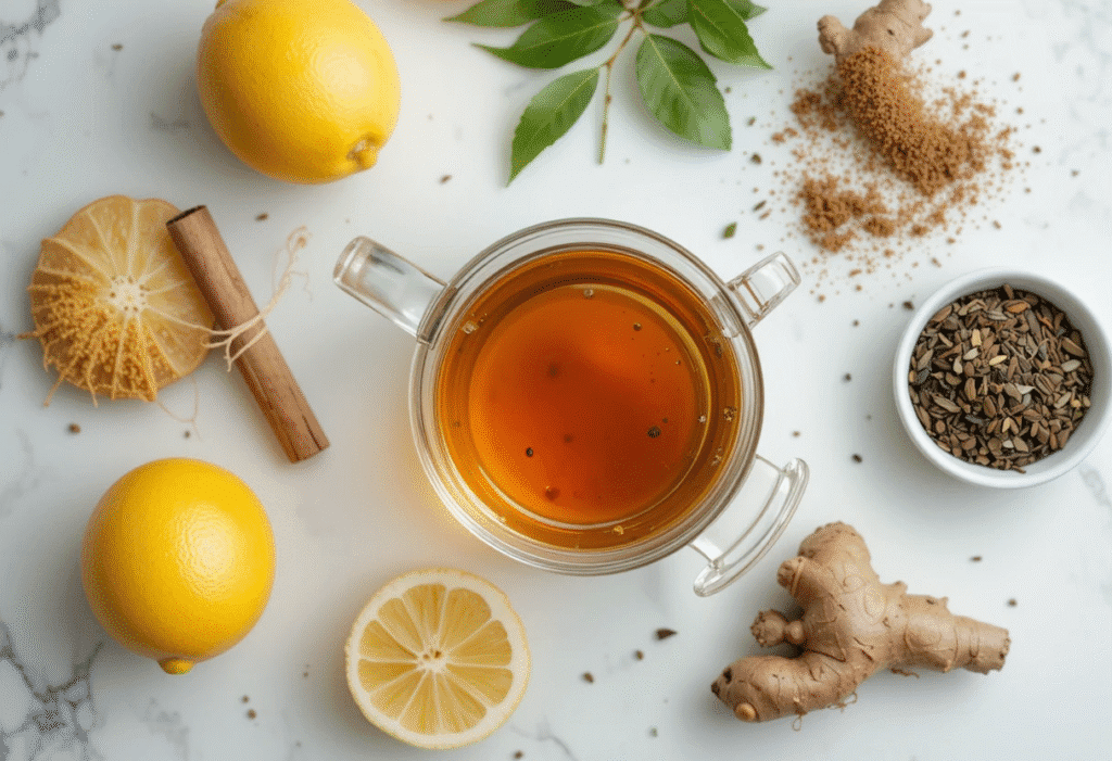Natural ingredients for Costa Rican slimming tea recipe