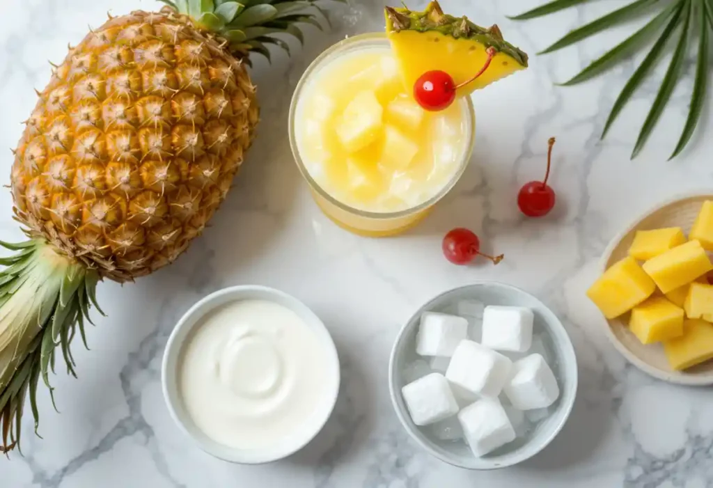 Ingredients for the Best Virgin Pina Colada Recipe