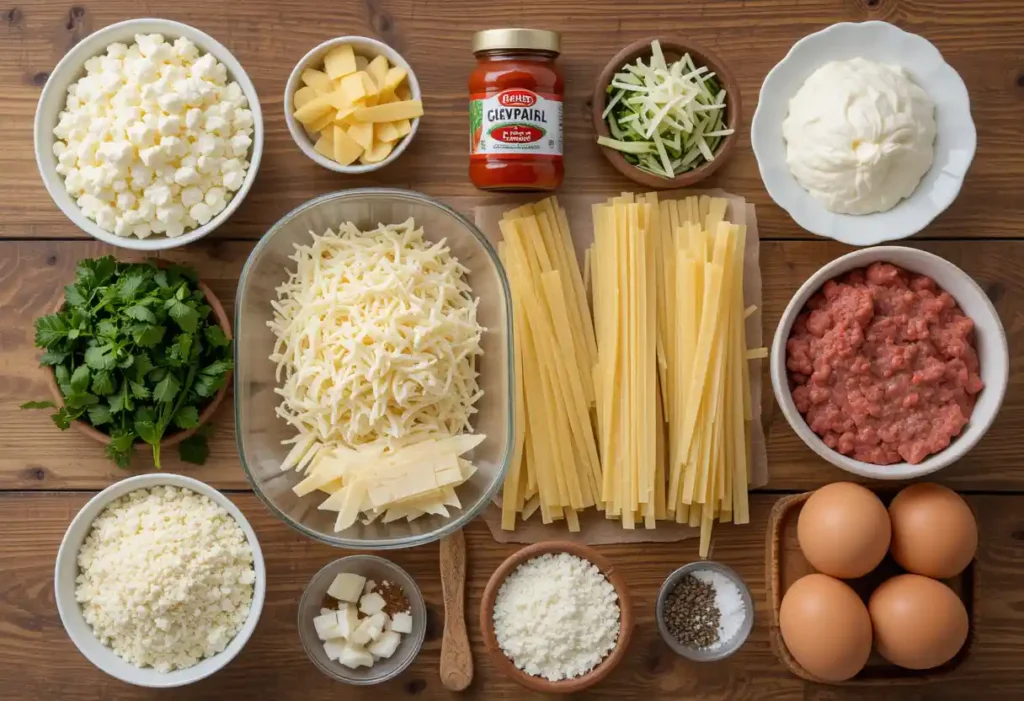 Ingredients You'll Need For the Lasagna Recipe with Cottage Cheese
