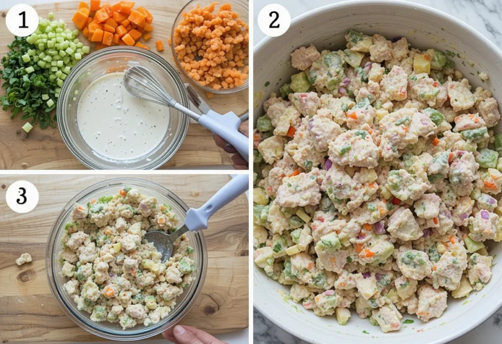 Step-by-Step Instructions (Main Turkey Salad Recipe)