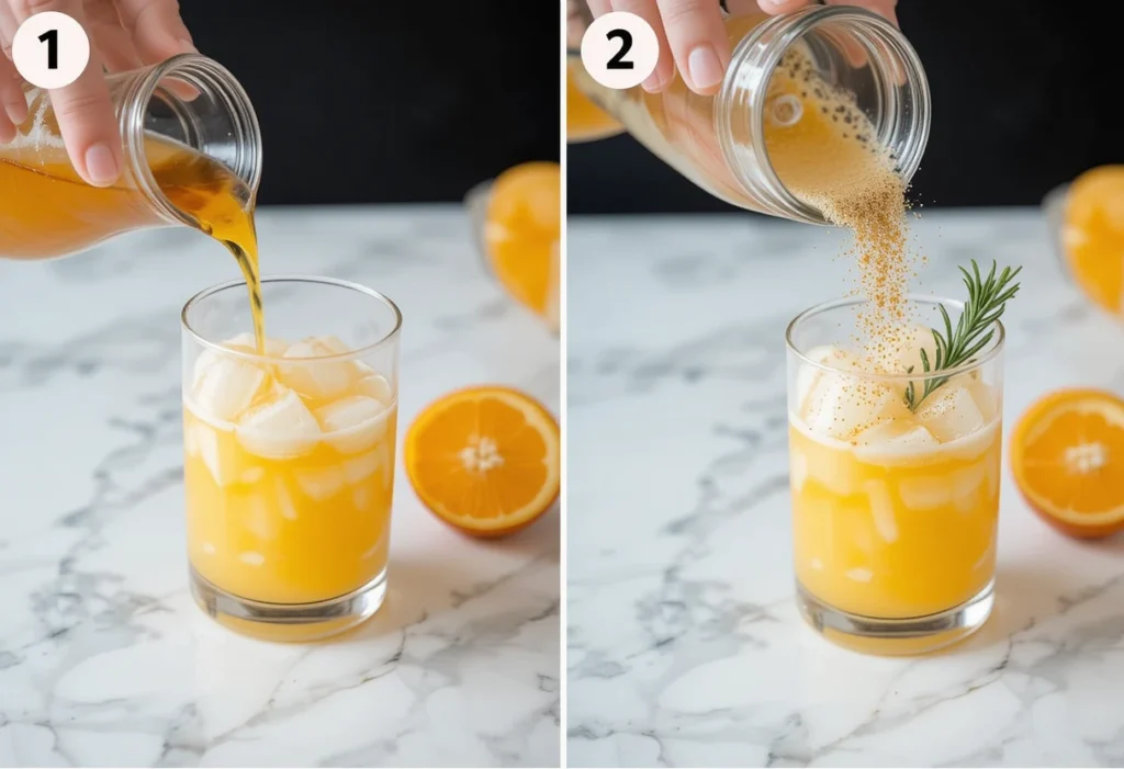 Step-by-Step Orange Rosemary Drink Recipe Instructions