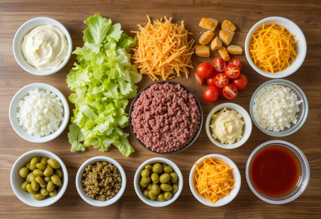 Ingredients You'll Need Big Mac Salad Recipe