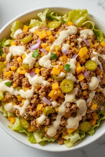 Big Mac Salad Recipe - Healthy, Low-Carb & Delicious