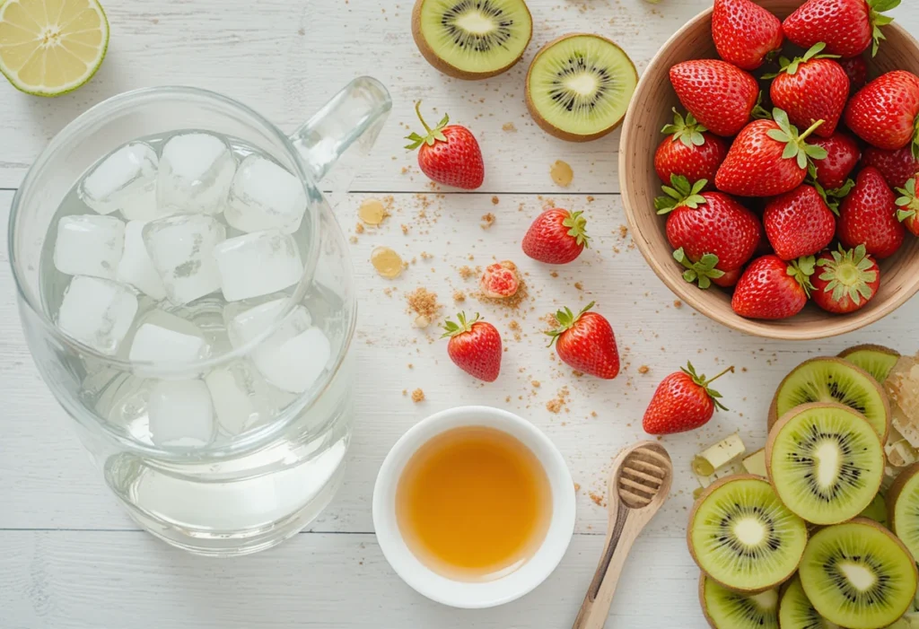 Ingredients for Strawberry Kiwi Juice