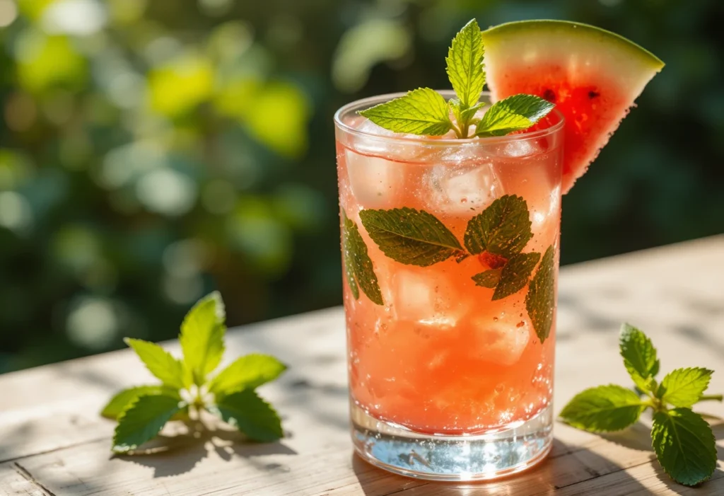 1. Watermelon Mint Cooler: Simple Summer Mocktail Recipe