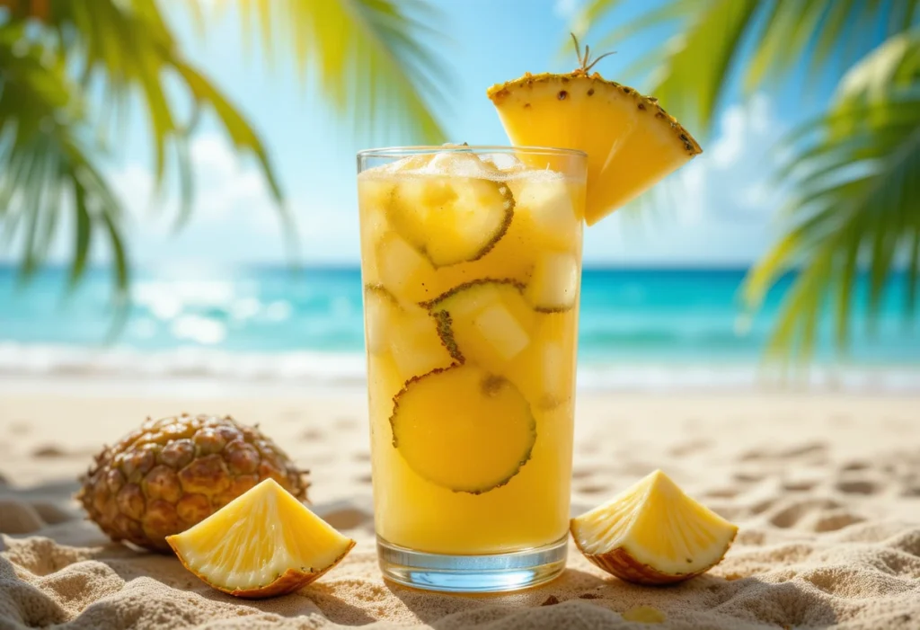 5. Pineapple Coconut Cooler: Creamy Summer Mocktail
