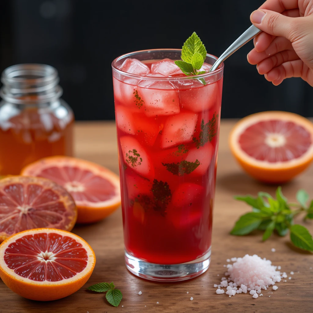 4. Flavor and Serve the Blood Orange Juice