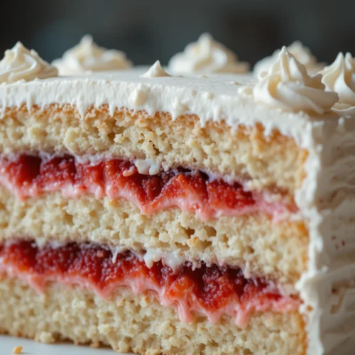 Cake with Strawberry Filling Recipe