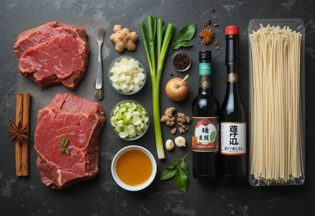 Ingredients You’ll Need for Braised Beef Noodle Soup Recipe