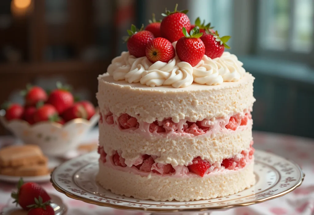 How to Make Cake with Strawberry Filling Recipe (Step-by-Step)