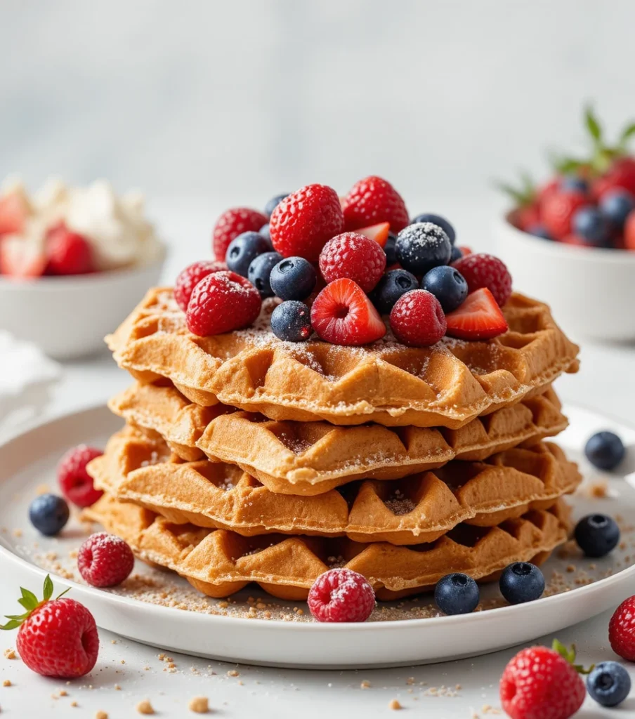 How I Serve My Protein Waffles