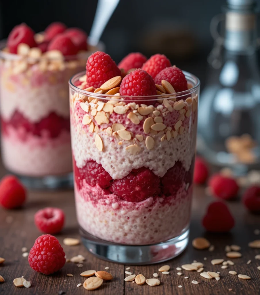 Raspberry Overnight Oats For Weight Loss