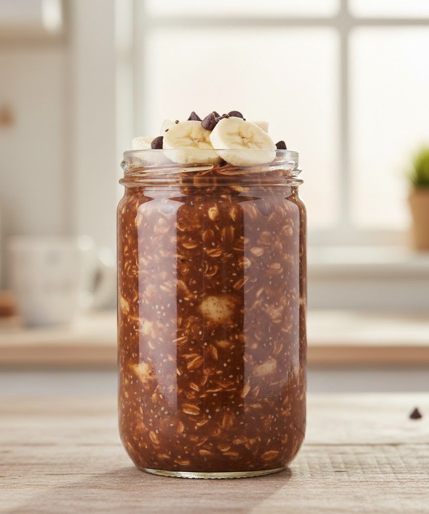 How to Make Chocolate Banana Overnight Oats