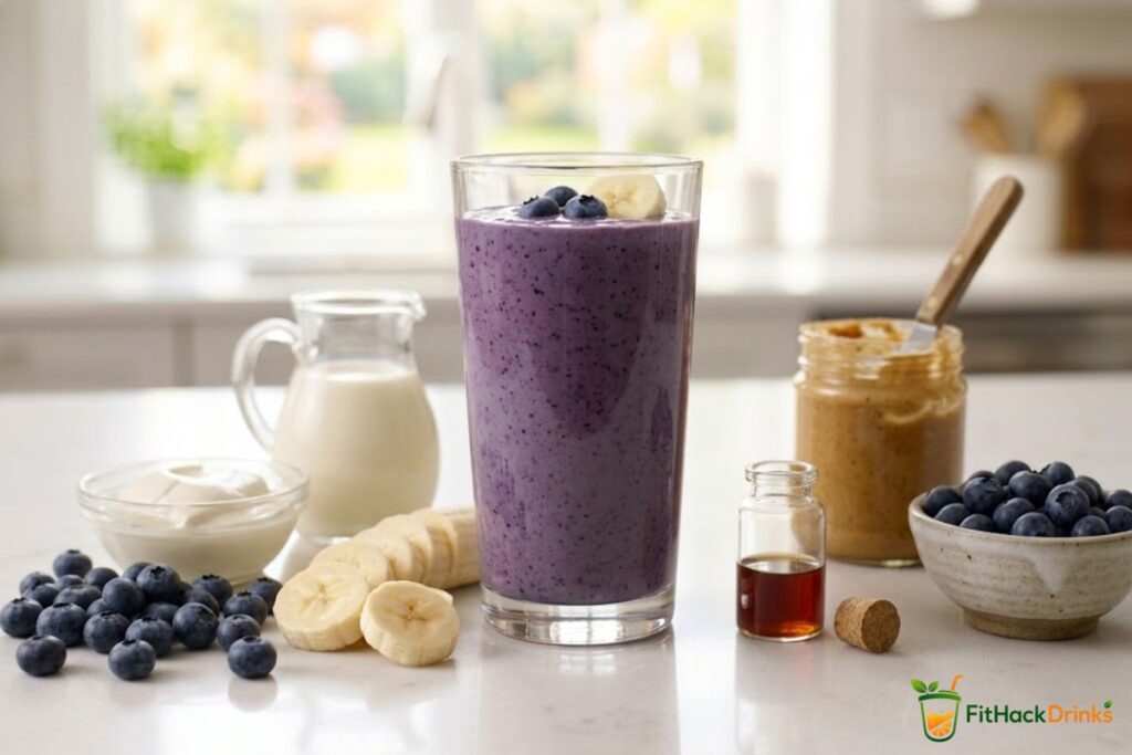 blueberry banana silken tofu protein smoothie