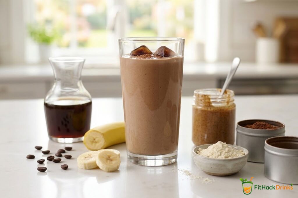 coffee protein smoothie with whey protein