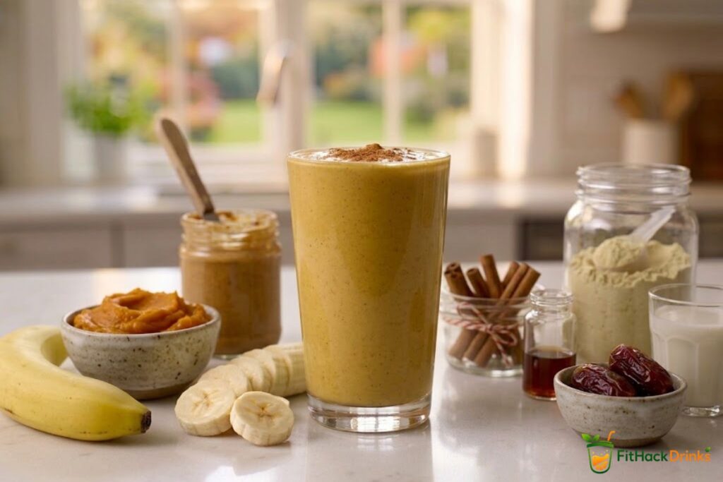 pumpkin pie protein shake with egg white protein
