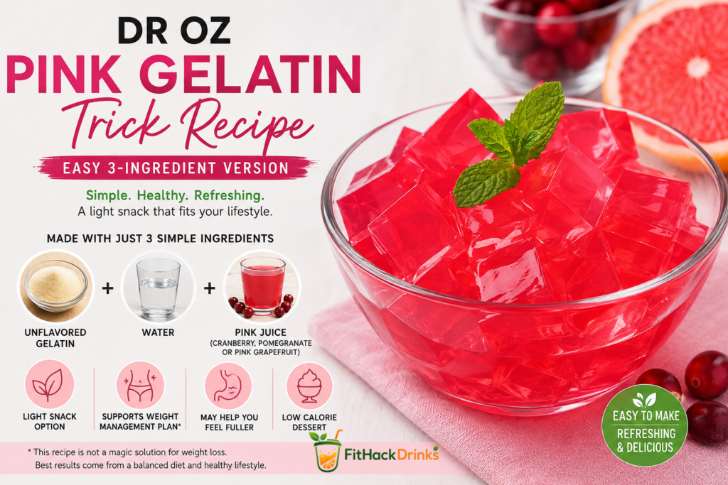 dr oz pink gelatin trick recipe